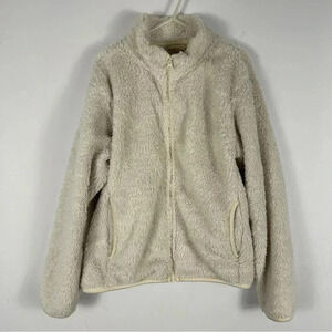 Cozy Sherpa Teddy Fleece 🧸 Uniqlo Kids Neutral Cream Jacket 9-10Y